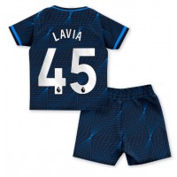 Chelsea Romeo Lavia #45 Auswärts Trikotsatz Kinder 2023-24 Kurzarm (+ Kurze Hosen)